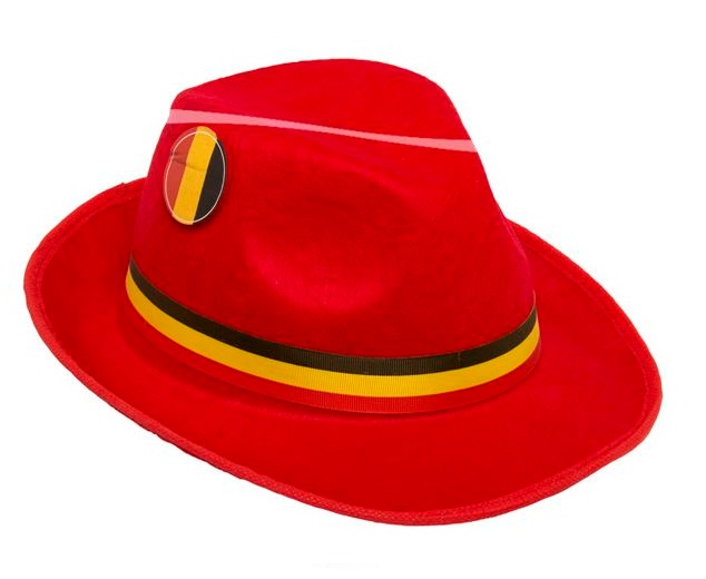 Hoed Belgie supporter met opdruk